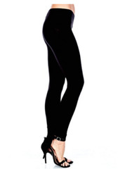 Plain Basic Solid Cotton Ankle Length Long Full Leggings Junior & Plus Size S-3X