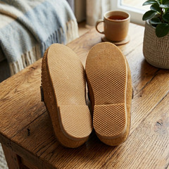 Women’s Sheepskin Wool Slippers – Warm Indoor House Shoes – Leather Gift