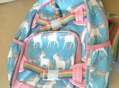 Pottery barn Disney School BACKPACK LARGE Rainbow Unicorn Heart Travel Girl ⭐️