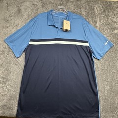 Nike Golf Polo Shirt Men&rsquo;s Size XL Dri-Fit Victory Shades Of Blue Colorblock NWT