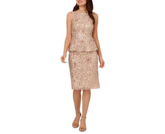 Adrianna Papell Beaded Peplum Sheath Dress MSRP $279 Size 16 # 10A 3201 Blm