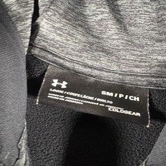 Under Armour ColdGear Sleeveless Zip Hoodie Mens Small Black 1320747-001