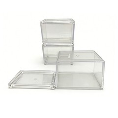 5-50Pcs Stackable Clear Transparent Mini Sneakers Shoes Storage Display Cases