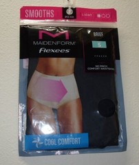 Maidenform Flexees Smooths Brief ~ Size S FP0058 ~ Black ~ Cool Comfort Light