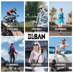 BLBAN Polarized Sunglasses for Men Women Matte Transparent Grey – Dark Blue