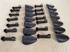 7 Pairs Adjustable Plastic Shoe Trees Boot Shapers Men&rsquo;s Sizes Black