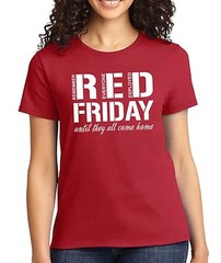 RED FRIDAY Remember Everyone Deployed veteran military Women&rsquo;s Crew neck T-Shirt
