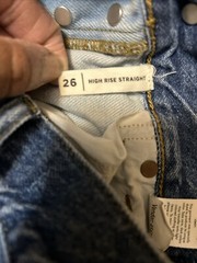 Pacsun Two Toned Patchwork High Rise Straight Button Fly Size 26 Jeans