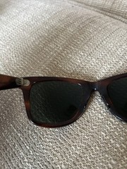 Ray-Ban B&L L2052 VVAS Wayfarer Mock Tortoise Frame Glass Lens Sunglasses