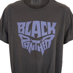 Black Panther T Shirt Mens Size XL Gray Marvel Comics Movie Promo