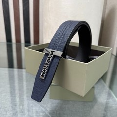 Authentic Tom Ford Reversible Leather T-Buckle Belt Luxury Designer Fashion