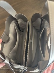 Kate Spade New York Gray Top Handle Satchel, Detachable Strap, Zip/Snap