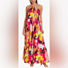 NWT Ted Baker London Ikella Floral Halter Maxi Dress – 3 (UK) See Size Chart