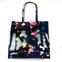Ted Baker London Tote Bag Shoulder Bag Floral Vinyl Colorful Handbag NEW