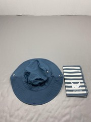 Mission Hat Cap Strap Back One Size Blue Microfiber Boonie Hat Mens Adjustable