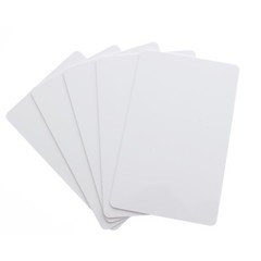 500 Blank PVC Cards for ID Badge Printers – White Plastic Graphic Qlty. 8030 Mil