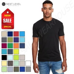 Next Level Men&rsquo;s Premium Fitted CVC Crew Neck Short Sleevees T-Shirt N6210