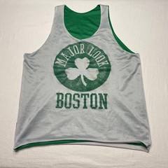 Augusta Sportswear Mens Jersey sz M Green Gray Reversible Major Look Boston