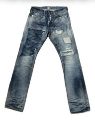 Prps Archive PRPS Japan Barracuda Heavy Boro Selvedge Patchwork Jeans 32