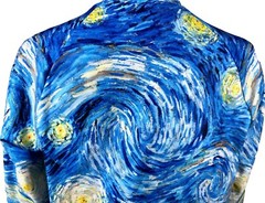 Women Starry Night Vincent van Gogh Graphic Bomber Jacket Fashion Family Friends