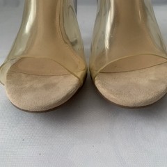 Steve Madden “Classify” Clear Upper And Chunky Heels 4.24” High Size 8.5 M