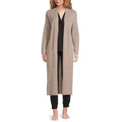 Van Winkle 100% Cashmere Long Duster Cardigan Robe Toast Sz S NWT $198