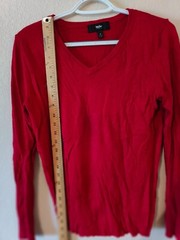 Massimo Red Long Sleeve Medium Red Measurments In Photos Returns Accepted