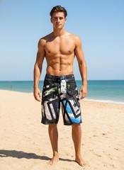 Billabong Men&rsquo;s Graphic Board Shorts Swim Trunks Sz 30 Black