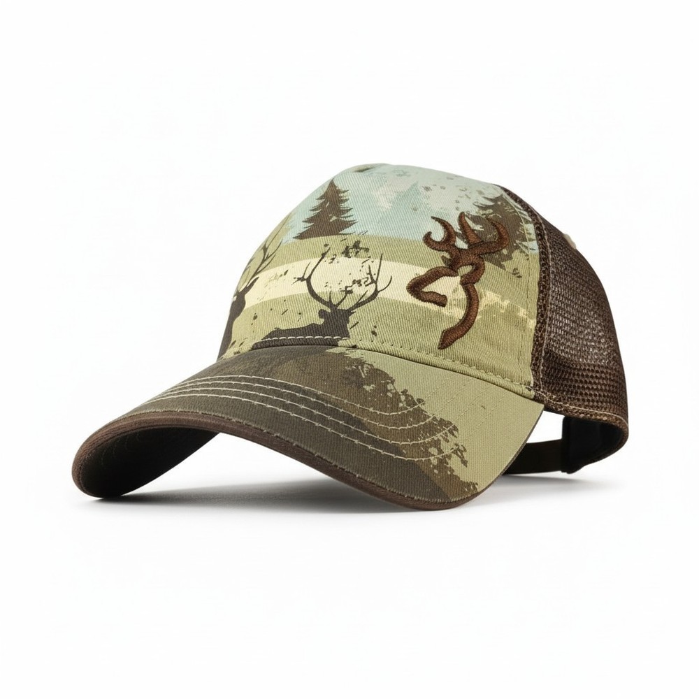 Browning Hat Mesh Back Hunting Cap Adjustable Deer Camo NWT baseball style