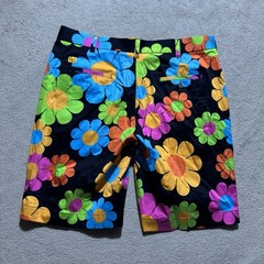 Loudmouth Shorts Mens 38 Colorful Floral Print Golf Sports Mid Rise Chino 38×11