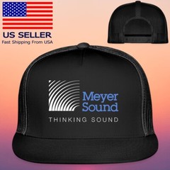 Meyer Sound Thinking Sound Adjustable Black Trucker Hat Cap Adult Size