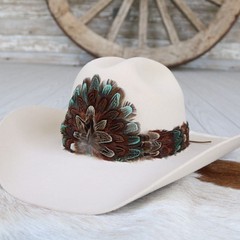 Blue Feather Hat Band for Western Cowboy Hats, Fits All Styles – Canyon