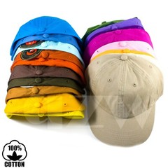 Polo Style Adjustable Plain Solid Washed Cotton Hat Baseball Ball Dad Cap Mens