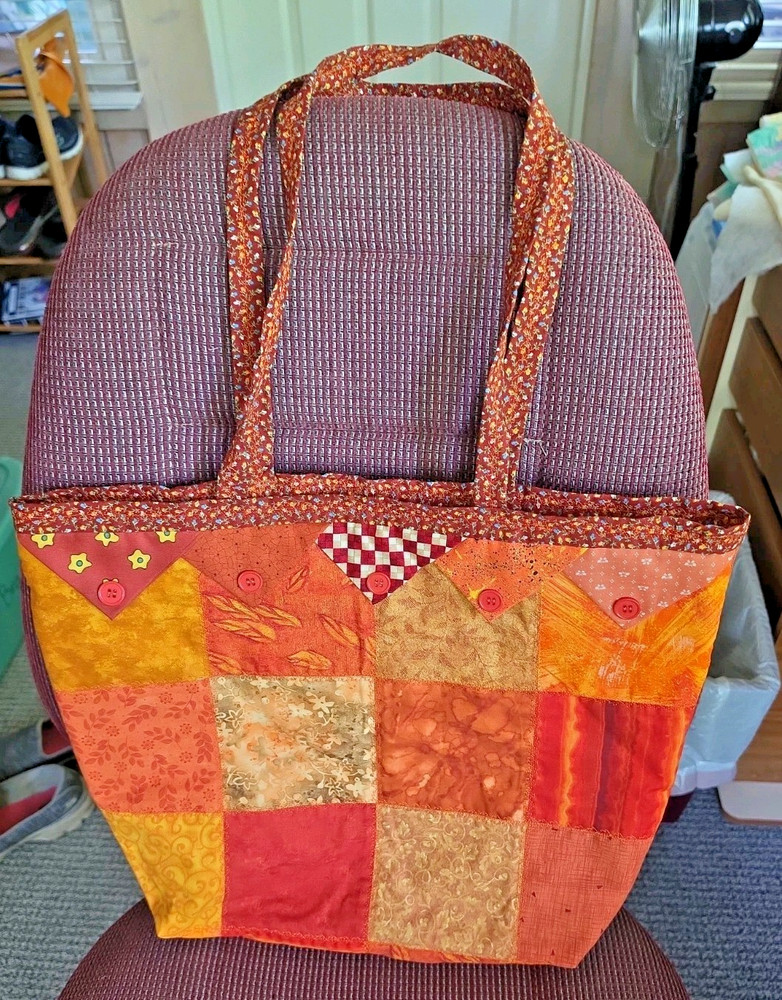 New Homemade Multipurpose Patchwork Tote – Gift Bag ~ Multipattern 14&Prime; X 16&Prime;