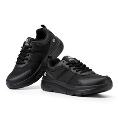 FitVille Men&rsquo;s Extra Wide Walking Shoes Cushioning Arch Support Sneakers Black