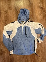 GoLite Women’s M Blue/White/Black Colorblock Hooded Full Zip Nylon Jacket