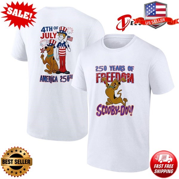 Scooby Doo 250 years of freedom 4th of July cartoon 4th of July T-Shirt S-5X