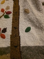 Philip Jane Gordon Fall Embriodered Leafs Sweater Design Options Medium