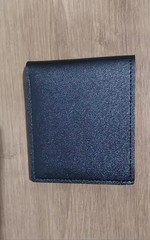 Men&rsquo;s Black Slim Fold Wallet RFID Blocking Card Holder w/ ID Window