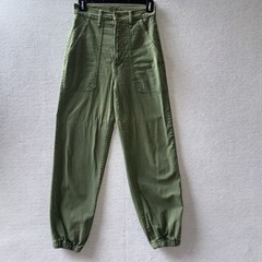Mother Jeans Wrapper Patch Springy Ankle Sz 25 Chalk Avocado Wash Jogger
