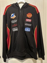 NEW Disney Pixar Cars LIGHTNING MCQUEEN Racing Badges Full Zip Hoodie Mens Large