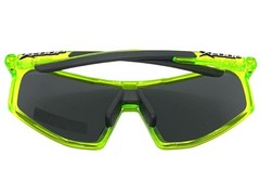 Sporty Biker Wrap Around Shield Fishing POLARIZED SUN GLASSES Large Green Frame