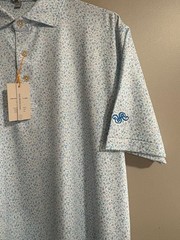 Peter Millar Island Jammin&rsquo; Performance Jersey Polo Color: White NEW