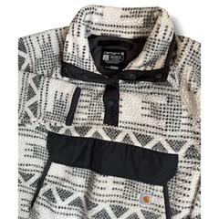 Carhartt Womens Relaxed Fit Sherpa Fleece Pullover Tribal Geometric OJ4991-W L