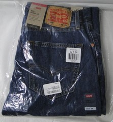 Levi Men&rsquo;s 505 32W X 34L Regular Fit Jeans, Dark Stonewash, NEW SEALED !