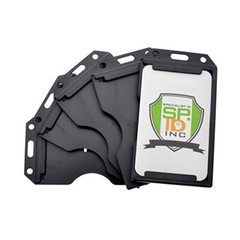 5 Pack – 2-Sided Rigid Multi Card Vertical Badge Holder by Specialist ID