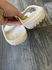 Crocs Kadee II Flip Flop Womens 4 Beige Sandals Slides