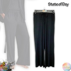 NWT State of Day Women&rsquo;s S Fluid-Knit Pajama Pants ONLY 100189719MS Black