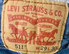 Levi’s Men’s Slim Fit Blue Denim Jeans Medium Wash 5-Pocket Button Zip