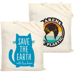 2 PACK Reusable Cotton Shoulder Tote Bag Canvas shopping bag Casual Grocery Bags